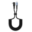ENKAY PD 27W Type-C to 8 Pin 3A Elbow Expansion Spring Coiled Fast Chrging Data Cable, Length: 1.5m - free shipping - PMC TechLife - Order now!