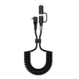 ENKAY Type-C to Type-C / 8 Pin 3A Elbow Expansion Spring Coiled Fast Chrging Data Cable, Length: 1.5m - free shipping - PMC TechLife - Order now!