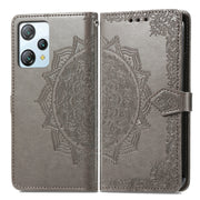 For Blackview A53 Mandala Flower Embossed Leather Phone Case(Gray)