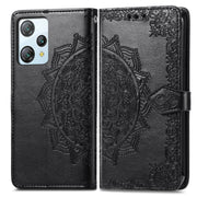 For Blackview A53 Mandala Flower Embossed Leather Phone Case(Black)
