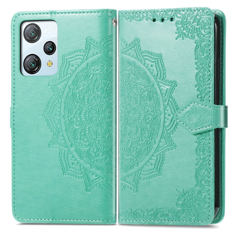 For Blackview A53 Mandala Flower Embossed Leather Phone Case(Green)