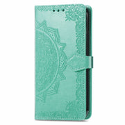 For Motorola Moto G Play 2024 Mandala Flower Embossed Leather Phone Case(Green)