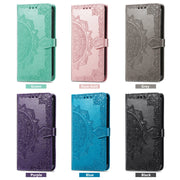 For Motorola Moto G Play 2024 Mandala Flower Embossed Leather Phone Case(Green)