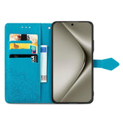 For Huawei Pura 70 Mandala Flower Embossed Leather Phone Case(Blue)