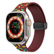 For Apple Watch 3 42mm Rainbow Dots Silicone Magnetic Black Buckle Watch Band(Wine) - Watch Bands by PMC TechLife | Online Shopping South Africa | PMC TechLife