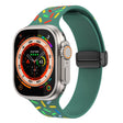 For Apple Watch 2 38mm Rainbow Dots Silicone Magnetic Black Buckle Watch Band(Green) - Watch Bands by PMC TechLife | Online Shopping South Africa | PMC TechLife