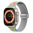 For Apple Watch 2 38mm Rainbow Dots Silicone Magnetic Buckle Watch Band(Gray) - Watch Bands by PMC TechLife | Online Shopping South Africa | PMC TechLife