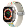 For Apple Watch 42mm Rainbow Dots Silicone Magnetic Buckle Watch Band(Starlight Color) - Watch Bands by PMC TechLife | Online Shopping South Africa | PMC TechLife