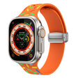 For Apple Watch 38mm Rainbow Dots Silicone Magnetic Buckle Watch Band(Orange) - Watch Bands by PMC TechLife | Online Shopping South Africa | PMC TechLife | Buy Now Pay Later Mobicred