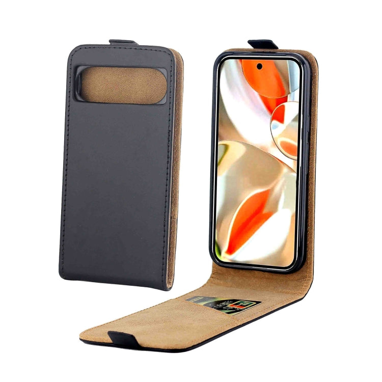 For Google Pixel 9 / 9 Pro Vertical Flip Leather Phone Case with Card Slot(Black)