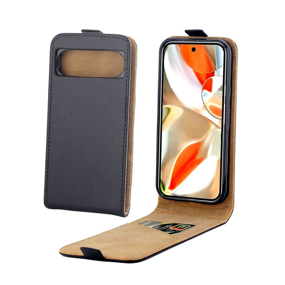 For Google Pixel 9 / 9 Pro Vertical Flip Leather Phone Case with Card Slot(Black)