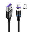 ENKAY 2 in 1 5A USB to Type-C + 8 Pin Magnetic Fast Charging Data Cable with LED Light, Length: 1m(Black) - free shipping - PMC TechLife - Order now!