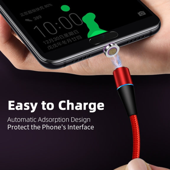 ENKAY 2 in 1 5A USB to Type-C + 8 Pin Magnetic Fast Charging Data Cable with LED Light, Length: 1m(Black)