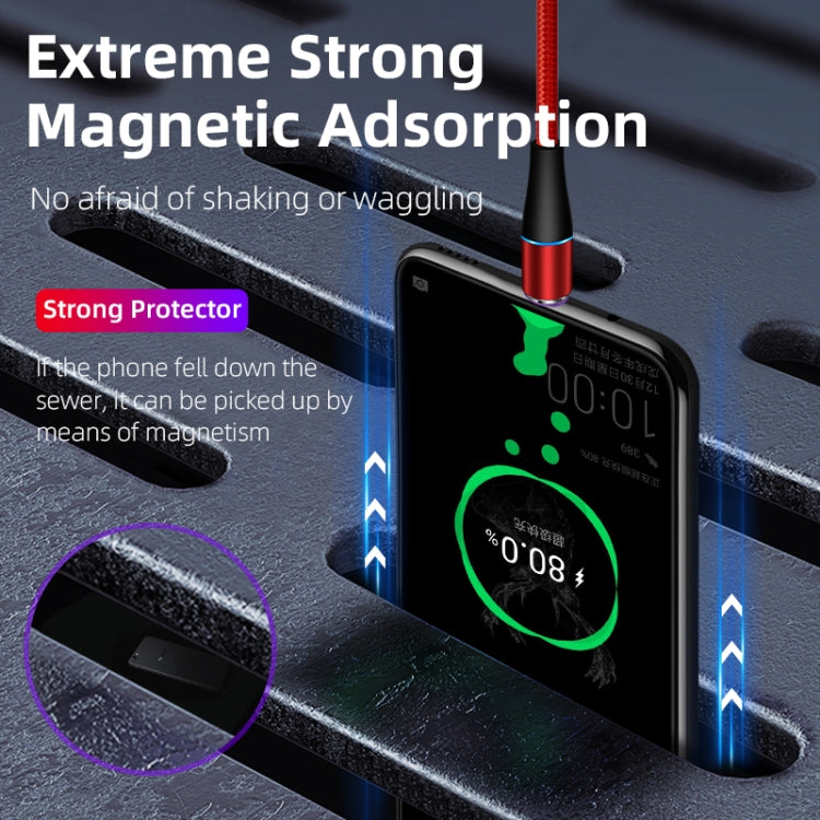 ENKAY 2 in 1 5A USB to Type-C + 8 Pin Magnetic Fast Charging Data Cable with LED Light, Length: 1m(Silver)