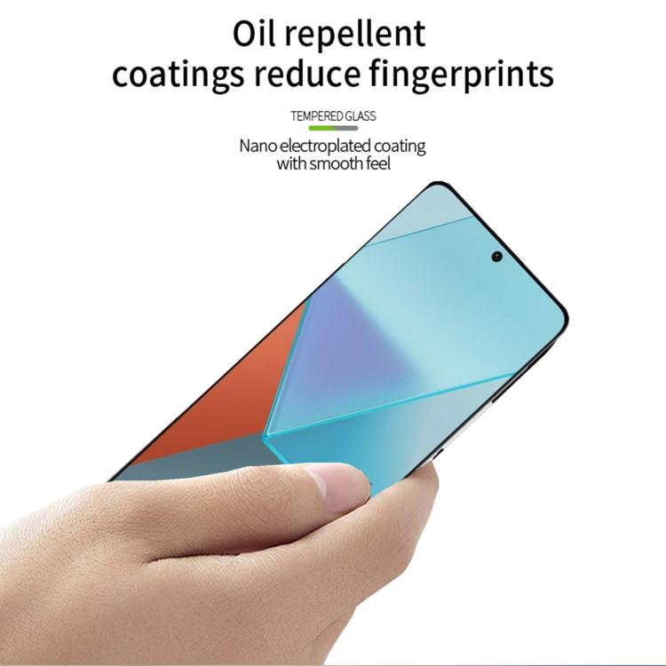 For Xiaomi Redmi Note 13 Pro+ PINWUYO 9H 3D Hot Bending Tempered Glass Film(Black)