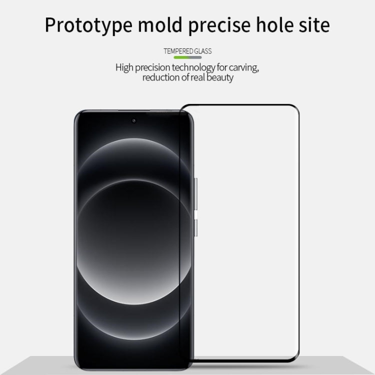 For Xiaomi 14 Ultra PINWUYO 9H 3D Hot Bending Tempered Glass Film(Black)