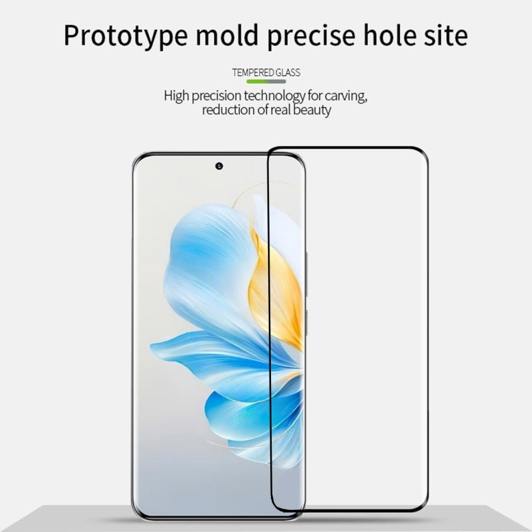 For Honor 100 MOFI 9H 3D Hot Bending Tempered Glass Film(Black)