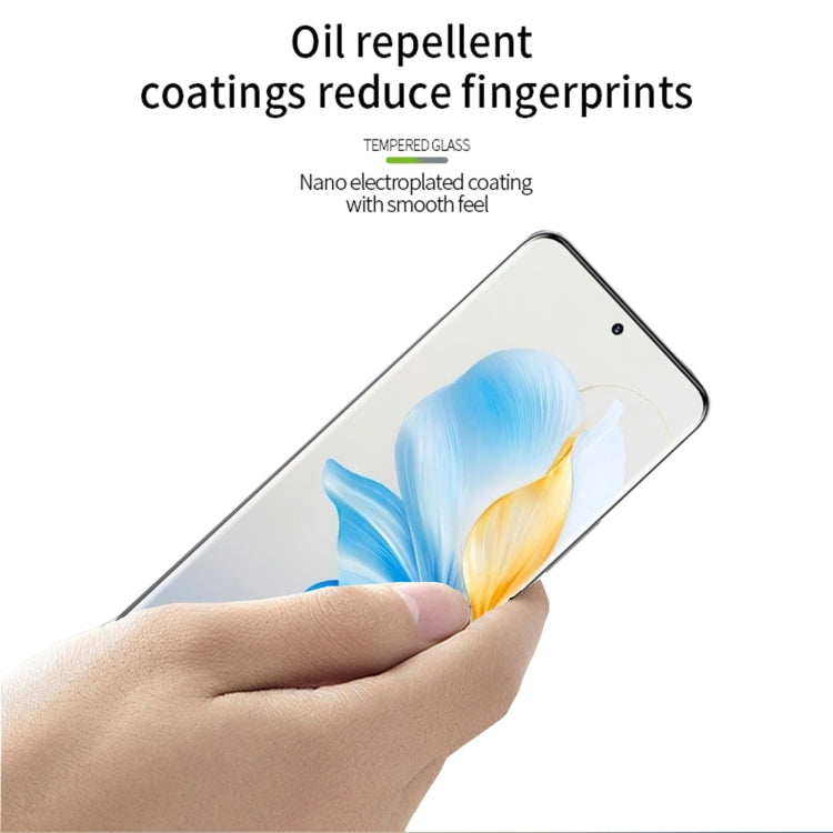For Honor 100 MOFI 9H 3D Hot Bending Tempered Glass Film(Black)