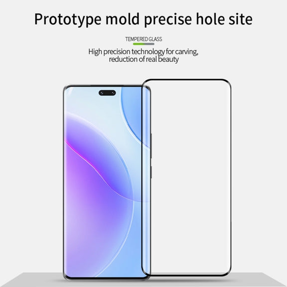 For Honor 90 Pro MOFI 9H 3D Hot Bending Tempered Glass Film(Black)