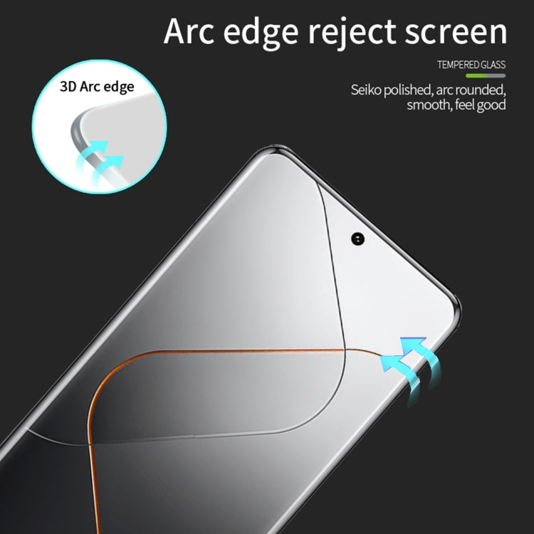 For Xiaomi 14 Pro MOFI 9H 3D Hot Bending Tempered Glass Film(Black)