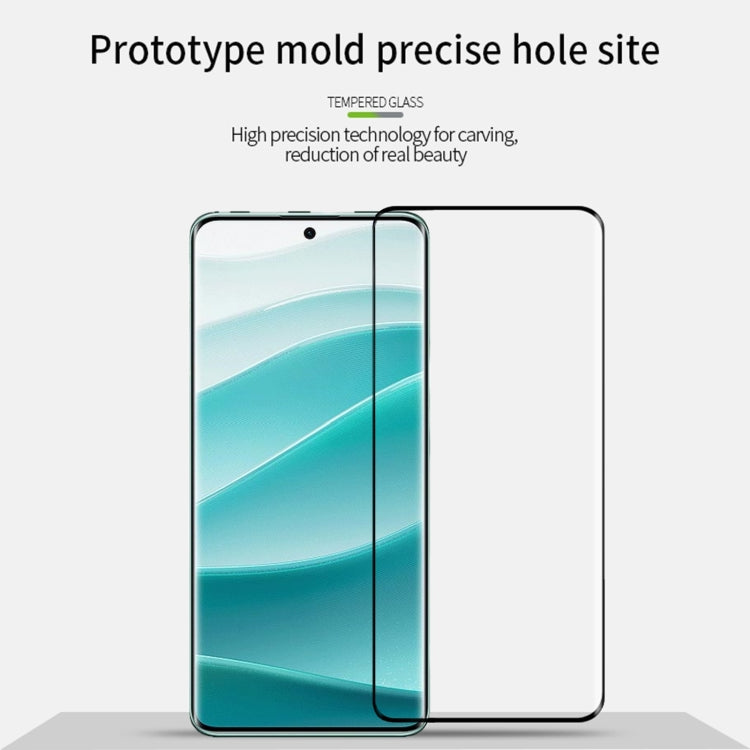 For Redmi Note 14 Pro 5G / 14 Pro+ 5G MOFI 9H 3D Hot Bending Tempered Glass Film(Black)