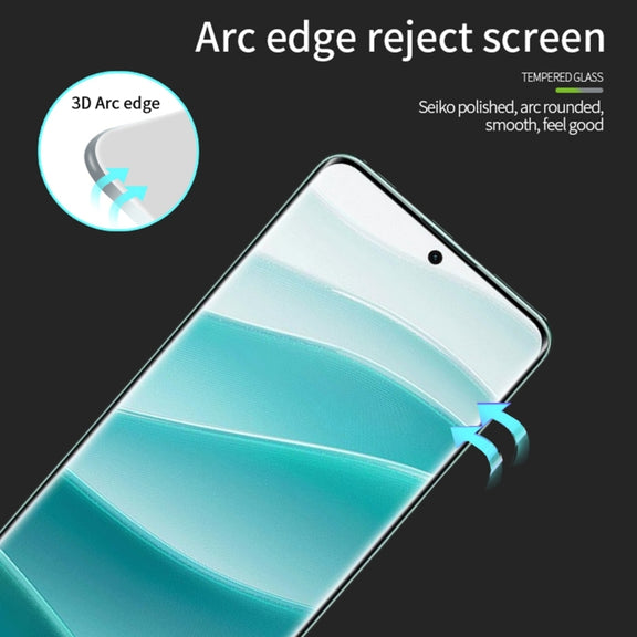 For Redmi Note 14 Pro 5G / 14 Pro+ 5G MOFI 9H 3D Hot Bending Tempered Glass Film(Black)