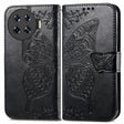 For Tecno Spark 20 Pro+ Butterfly Love Flower Embossed Leather Phone Case(Black) - Tecno Cases by PMC TechLife | Online Shopping South Africa | PMC TechLife | Buy Now Pay Later Mobicred