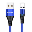 ENKAY 3A USB to 8 Pin Magnetic Fast Charging Data Cable with LED Light, Length:2m(Blue) - Charging Cable & Head by ENKAY | Online Shopping South Africa | PMC TechLife | Buy Now Pay Later Mobicred