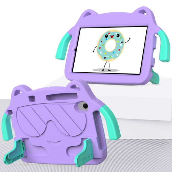 For Lenovo Tab M8 8506X 3rd Gen Ice Baby EVA Shockproof Hard PC Tablet Case(Light Purple+Mint Green)