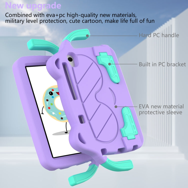 For Lenovo Tab M8 8506X 3rd Gen Ice Baby EVA Shockproof Hard PC Tablet Case(Light Purple+Mint Green)