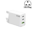 GaN PD65W Type-C x 2 + USB3.0 Laptop Adapter ,EU Plug(White) - free shipping - PMC TechLife - Order now!