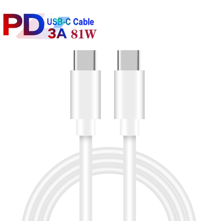 GaN PD65W Type-C x 2 + USB3.0 Charger with Type-C to Type-C Data Cable ,US Plug(Black)