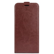 For iPhone 16 R64 Texture Single Vertical Flip Leather Phone Case(Brown)