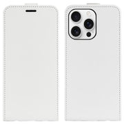 For iPhone 16 Pro R64 Texture Single Vertical Flip Leather Phone Case(White)
