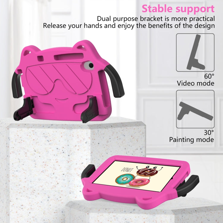 For Huawei MediaPad M5 Lite 8.0 Ice Baby EVA Shockproof Hard PC Tablet Case(Rose Red+Black)
