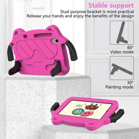 For Huawei MediaPad M5 Lite 8.0 Ice Baby EVA Shockproof Hard PC Tablet Case(Rose Red+Black)