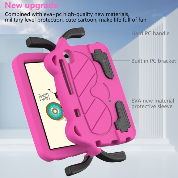 For Huawei MediaPad M5 Lite 8.0 Ice Baby EVA Shockproof Hard PC Tablet Case(Rose Red+Black)