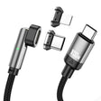 ENKAY 2 in 1 PD 100W / 27W 180 Degrees Rotation Magnetic Type-C / 8 Pin Fast Charging Data Cable with LED Light, Length:1m - free shipping - PMC TechLife - Order now!