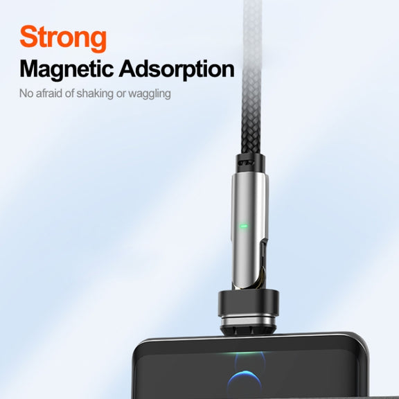 ENKAY 2 in 1 PD 100W / 27W 180 Degrees Rotation Magnetic Type-C / 8 Pin Fast Charging Data Cable with LED Light, Length:1m