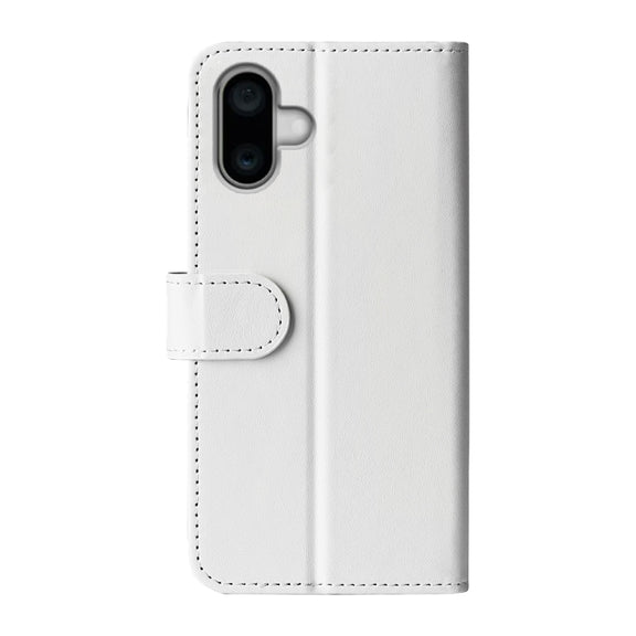 For iPhone 16 R64 Texture Horizontal Flip Leather Phone Case(White)