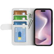 For iPhone 16 R64 Texture Horizontal Flip Leather Phone Case(White)