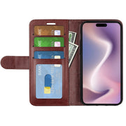 For iPhone 16 Pro R64 Texture Horizontal Flip Leather Phone Case(Brown)