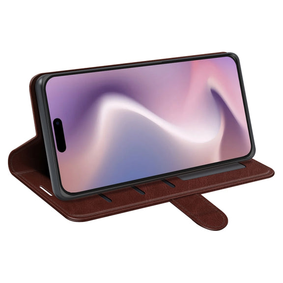 For iPhone 16 Pro R64 Texture Horizontal Flip Leather Phone Case(Brown)