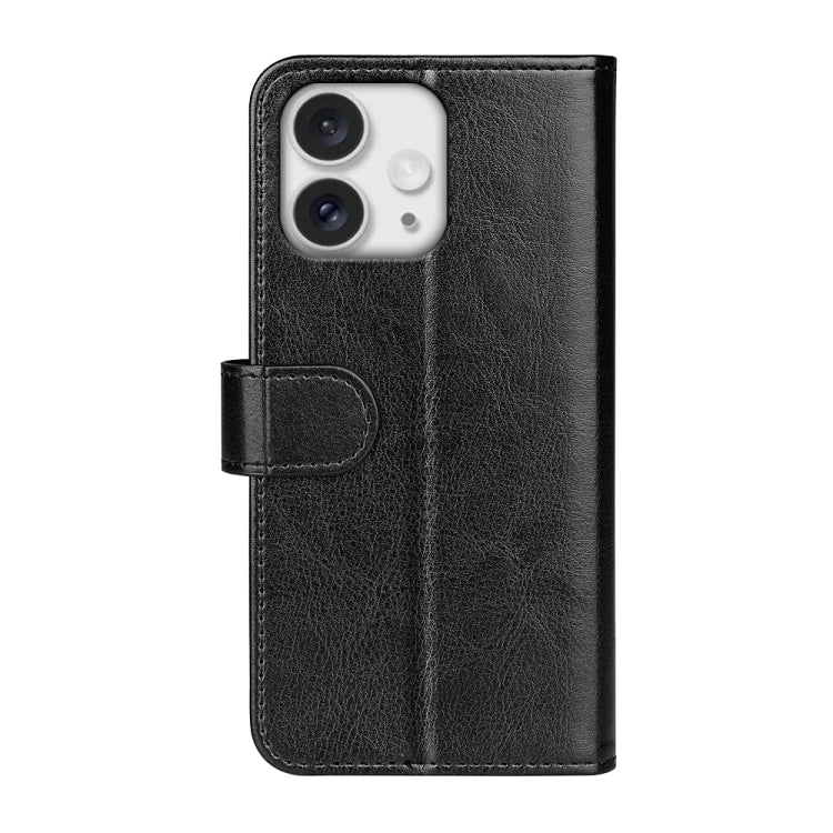 For iPhone 16 Pro Max R64 Texture Horizontal Flip Leather Phone Case(Black)