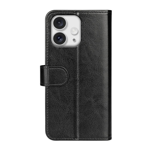 For iPhone 16 Pro Max R64 Texture Horizontal Flip Leather Phone Case(Black)