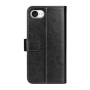 For iPhone 16e R64 Texture Horizontal Flip Leather Phone Case(Black)