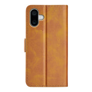 For iPhone 16 Dual-side Magnetic Buckle Horizontal Flip Leather Phone Case(Yellow)