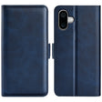 For iPhone 16 Plus Dual-side Magnetic Buckle Horizontal Flip Leather Phone Case(Dark Blue) - iPhone 16 Plus Cases by PMC TechLife | Online Shopping South Africa | PMC TechLife | Buy Now Pay Later Mobicred