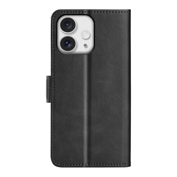 For iPhone 16 Pro Max Dual-side Magnetic Buckle Horizontal Flip Leather Phone Case(Black)