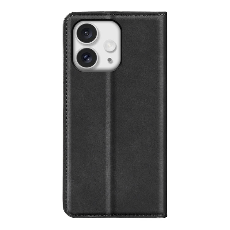 For iPhone 16 Pro Max Retro-skin Magnetic Suction Leather Phone Case(Black)